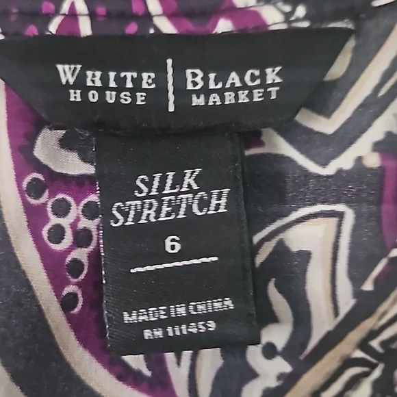 WHBM Floral Paisley Snake Print Silk Halter Blouse - Picture 5 of 7